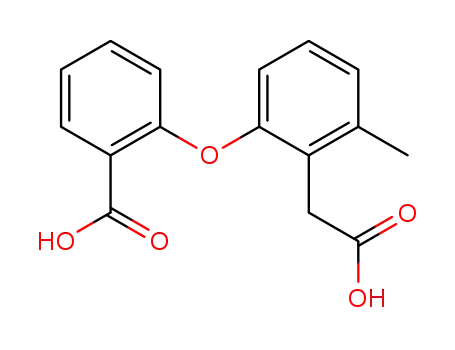 Molecular Structure of 118537-80-7 (2-(2-Carboxymethyl-3-methyl-phenoxy)-benzoic acid)