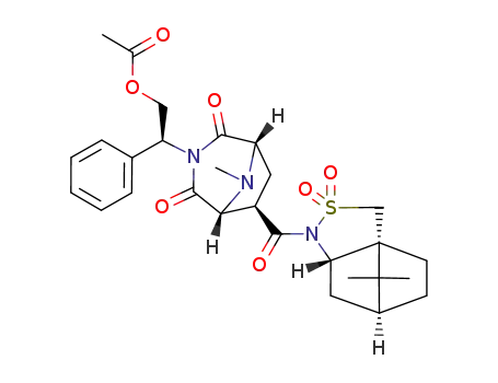 <3aR<1<1S<sup>*</sup>,3(R<sup>*</sup>),5R<sup>*</sup>,6R<sup>*</sup>>,3aα,6α,7aβ>>-1-<<3-<2-(Acetyloxy)-1-phenylethyl>-8-methyl-2,4-dioxo-3,8-diazabicyclo<3.2.1>oct-6-yl>carbonyl>hexahydro-8,8-dimethyl-3H-3a,6-methano-2,1-benzisothiazole 2,2-dioxide