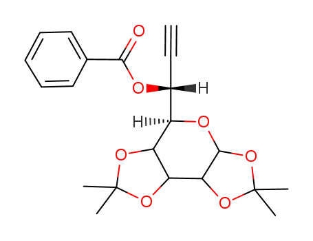 Molecular Structure of 113420-99-8 (6-O-benzoyl-7,7,8,8-tetradehydro-7,8-dideoxy-1,2,3,4-di-O-isopropylidene-α-D-glycero-D-galacto-octopyranoside)