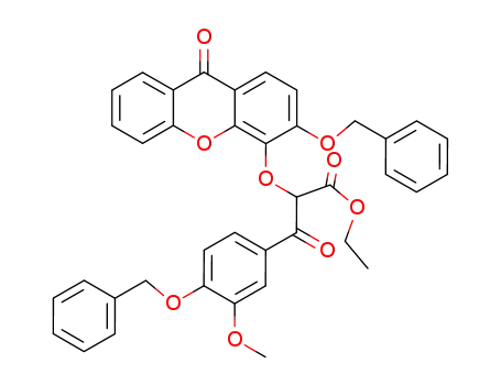 ethyl 2-<9H-(3-benzyloxy-9-oxo)xanthen-4-yl>oxy-3-oxo-3-(4-benzyloxy-3-methoxyphenyl)propionate