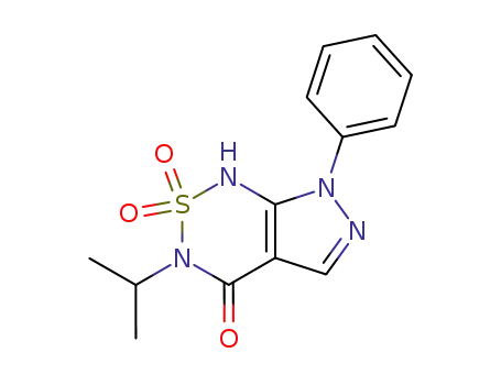 3-Isopropyl-4-oxo-7-phenyl-1,3,4,7-tetrahydropyrazolo<3,4-d>-2,1,3-thiadiazine