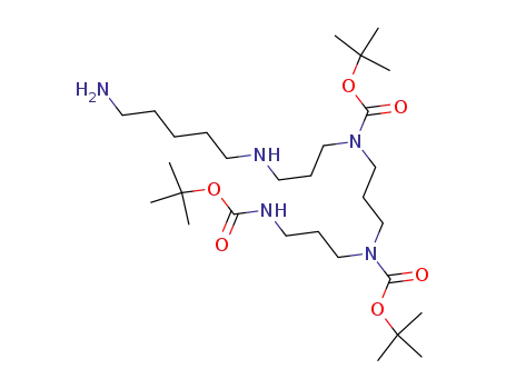 22-amino-2,2-dimethyl-4-oxo-3-oxa-5,9,13,17-tetraaza-docosane-5,9-dicarboxylic acid bis(1,1-dimethylethyl) ester