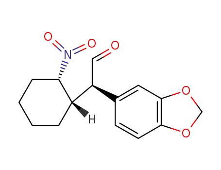(R)-Benzo[1,3]dioxol-5-yl-((1S,2S)-2-nitro-cyclohexyl)-acetaldehyde
