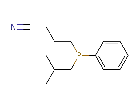 Molecular Structure of 139936-92-8 (Butanenitrile, 4-[(2-methylpropyl)phenylphosphino]-)