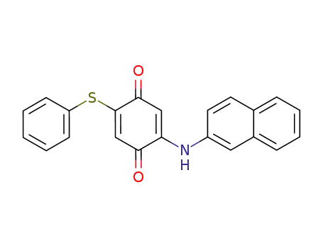 Molecular Structure of 128920-14-9 (2-(Naphthalen-2-ylamino)-5-phenylsulfanyl-[1,4]benzoquinone)