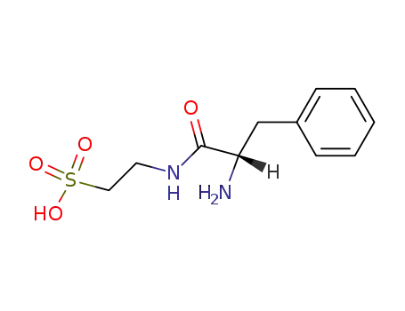 Molecular Structure of 53329-36-5 (Ethanesulfonic acid, 2-[(2-amino-1-oxo-3-phenylpropyl)amino]-, (S)-)