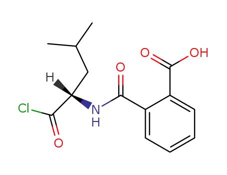 Molecular Structure of 112304-29-7 (Benzoic acid, 2-[[[1-(chlorocarbonyl)-3-methylbutyl]amino]carbonyl]-,
(S)-)