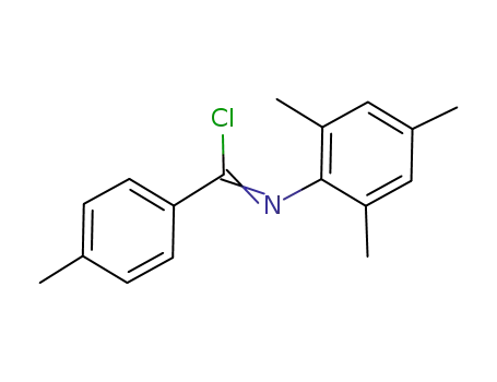 Molecular Structure of 121408-20-6 (Benzenecarboximidoyl chloride, 4-methyl-N-(2,4,6-trimethylphenyl)-)