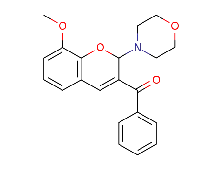 Molecular Structure of 122438-07-7 ((8-methoxy-2-morpholin-4-yl-2H-chromen-3-yl)(phenyl)methanone)