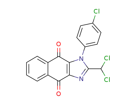 2-Dichlormethyl-1-(4-chlorphenyl)-4,9-dihydro-1H-naphtho<2.3-d>imidazol-4,9-dion