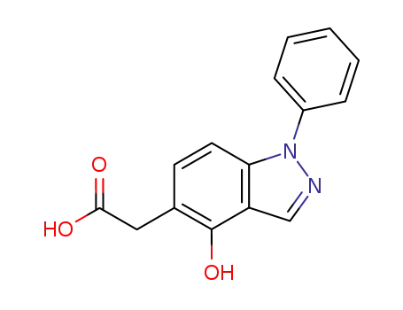 Molecular Structure of 142504-00-5 ((4-oxo-1-phenyl-2,4-dihydro-1H-indazol-5-yl)acetic acid)