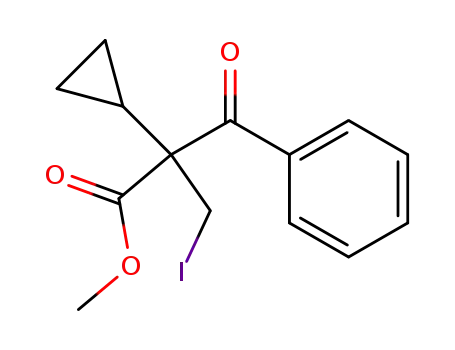 methyl 2-benzoyl-2-cyclopropyl-3-iodopropionate