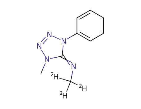 Molecular Structure of 97990-73-3 (C<sub>9</sub>H<sub>8</sub><sup>(2)</sup>H<sub>3</sub>N<sub>5</sub>)