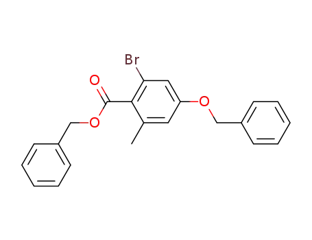Benzoic acid, 2-bromo-6-methyl-4-(phenylmethoxy)-, phenylmethyl ester