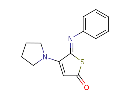 5-(Phenylimino)-4-(1-pyrrolidinyl)-2(5H)-thiophenon