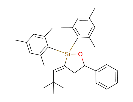 2,2-dimesityl-3-E-neopentylidene-5-phenyl-1-oxa-2-silacyclopentane