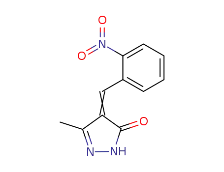 Molecular Structure of 10234-90-9 (3H-Pyrazol-3-one, 2,4-dihydro-5-methyl-4-[(2-nitrophenyl)methylene]-)