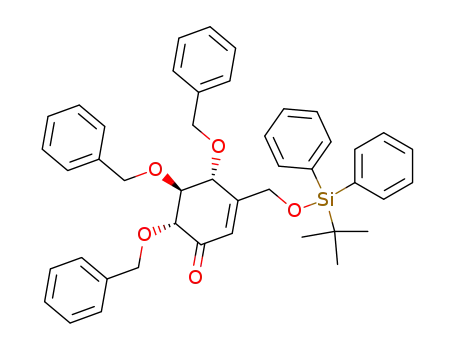 2D-(2,4/3)-2,3,4-Tri-O-benzyl-5-C-<(tert-butyldiphenylsilyloxy)methyl>-2,3,4-trihydroxy-5-cyclohexen-1-on
