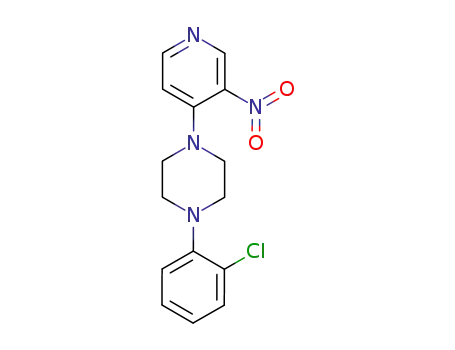 Molecular Structure of 78069-78-0 (Piperazine, 1-(2-chlorophenyl)-4-(3-nitro-4-pyridinyl)-)