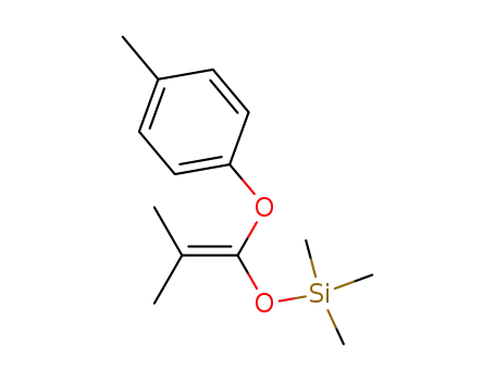 Molecular Structure of 141540-14-9 (Silane, trimethyl[[2-methyl-1-(4-methylphenoxy)-1-propenyl]oxy]-)