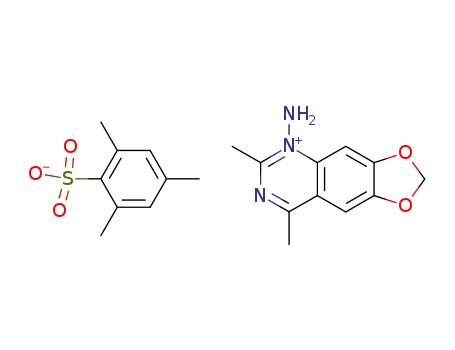 2,4,6-Trimethyl-benzenesulfonate5-amino-6,8-dimethyl-[1,3]dioxolo[4,5-g]quinazolin-5-ium;