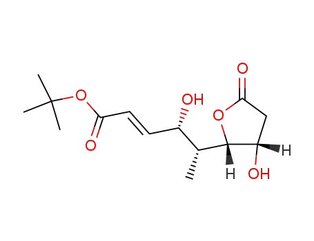 (E)-(4S,5R)-4-Hydroxy-5-((2S,3S)-3-hydroxy-5-oxo-tetrahydro-furan-2-yl)-hex-2-enoic acid tert-butyl ester