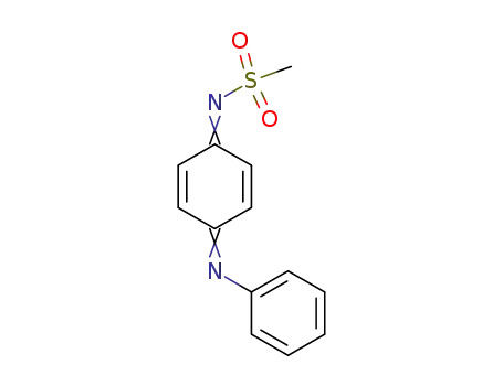Molecular Structure of 83482-83-1 (Methanesulfonamide, N-[4-(phenylimino)-2,5-cyclohexadien-1-ylidene]-)