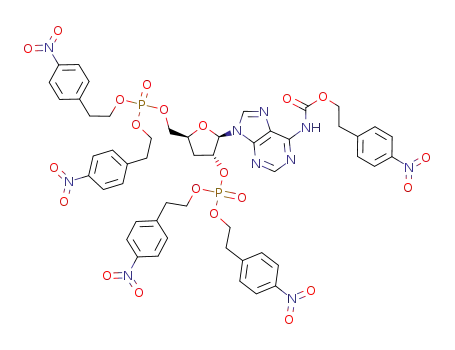 N<sup>6</sup>-<2-(p-nitrophenyl)ethoxycarbonyl>-3'deoxyadenosine 2',5'-bis(bis<2-(p-nitrophenyl)ethyl> phosphate)