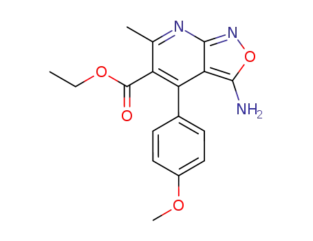 Molecular Structure of 119337-20-1 (ethyl 3-amino-4-(4-methoxyphenyl)-6-methylisoxazolo<3,4-b>pyridine-5-carboxylate)
