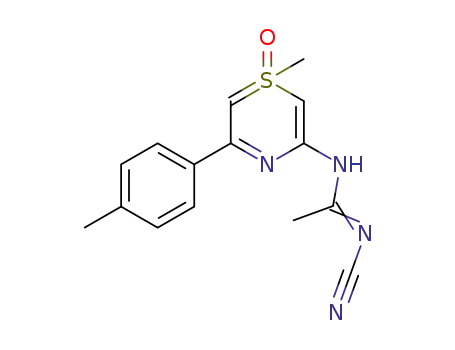 Molecular Structure of 107325-92-8 (N-Cyan-N'-(1-methyl-5-p-tolyl-1λ<sup>4</sup>,4-thiazin-3-yl)acetamidin-S-oxid)