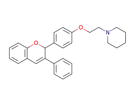1-(2-(4-(3-Phenyl-2H-1-benzopyran-2-yl)phenoxy)ethyl)piperidine