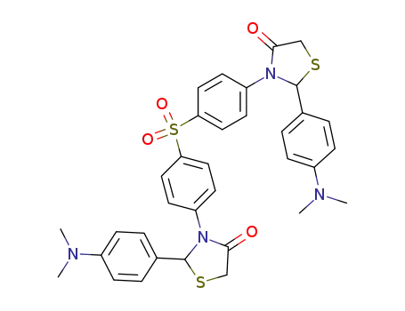 4-Thiazolidinone,
3,3'-(sulfonyldi-4,1-phenylene)bis[2-[4-(dimethylamino)phenyl]-