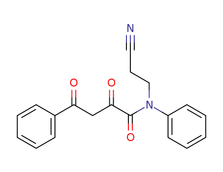 Molecular Structure of 113308-07-9 (N-(2-Cyano-ethyl)-2,4-dioxo-4,N-diphenyl-butyramide)