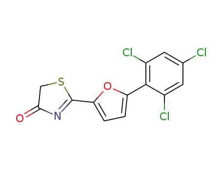 4(5H)-Thiazolone, 2-[5-(2,4,6-trichlorophenyl)-2-furanyl]-