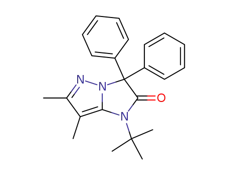 Molecular Structure of 89726-27-2 (1H-Imidazo[1,2-b]pyrazol-2(3H)-one,
1-(1,1-dimethylethyl)-6,7-dimethyl-3,3-diphenyl-)