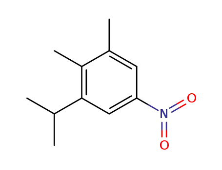 Molecular Structure of 96155-98-5 (1,2-Dimethyl-3-(1-Methylethyl)-5-Nitrobenzene)