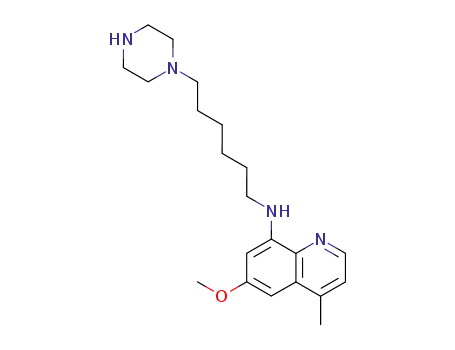 Molecular Structure of 83547-39-1 (8-Quinolinamine, 6-methoxy-4-methyl-N-[6-(1-piperazinyl)hexyl]-)
