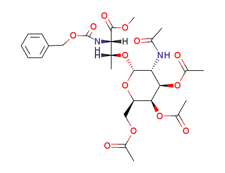 O-(3,4,6-tri-O-acetyl-2-acetamido-2-deoxy-α-D-galacto-pyranosyl)-N-benzyloxycarbonyl-L-threonine methyl ester