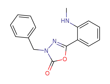 1,3,4-Oxadiazol-2(3H)-one,
5-[2-(methylamino)phenyl]-3-(phenylmethyl)-