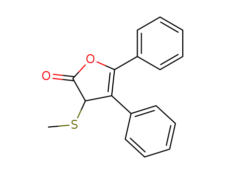 Molecular Structure of 88319-97-5 (2(3H)-Furanone, 3-(methylthio)-4,5-diphenyl-)