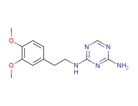 Molecular Structure of 4088-87-3 (N-[2-(3,4-dimethoxyphenyl)ethyl]-1,3,5-triazine-2,4-diamine)