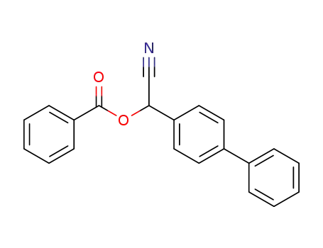 Molecular Structure of 108583-45-5 (α-Benzoyloxy-α-(4-biphenylyl)acetonitrile)