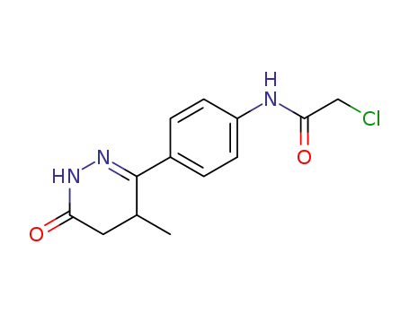Molecular Structure of 69635-62-7 (Acetamide,
2-chloro-N-[4-(1,4,5,6-tetrahydro-4-methyl-6-oxo-3-pyridazinyl)phenyl]-)