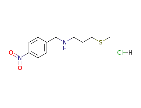 Molecular Structure of 85485-87-6 (3-(methylsulfanyl)-N-(4-nitrobenzyl)propan-1-amine)