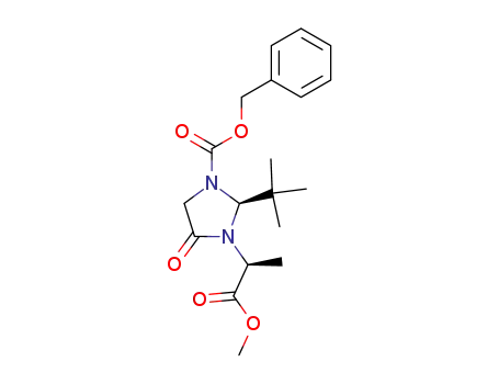 (-)-1-(benzyloxycarbonyl)-2(S)-tert-butyl-3-<(S)-methyl(methoxycarbonyl)methyl>imidazolidin-4-one