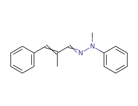 Molecular Structure of 76344-26-8 (2-Propenal, 2-methyl-3-phenyl-, methylphenylhydrazone)