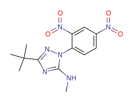 Molecular Structure of 114065-57-5 (1H-1,2,4-Triazol-5-amine,
3-(1,1-dimethylethyl)-1-(2,4-dinitrophenyl)-N-methyl-)