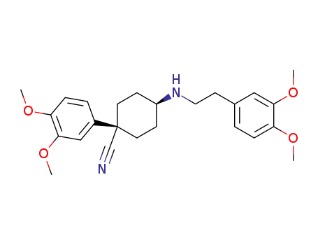 1-(3,4-dimethoxyphenyl)-t-4-<<2-(3,4-dimethoxyphenyl)ethyl>amino>-r-1-cyclohexanecarbonitrile