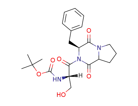 [(S)-2-((S)-3-Benzyl-1,4-dioxo-hexahydro-pyrrolo[1,2-a]pyrazin-2-yl)-1-hydroxymethyl-2-oxo-ethyl]-carbamic acid tert-butyl ester