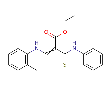 2-[1-(2-methyl-anilino)-ethylidene]-<i>N</i>-phenyl-3-thio-malonamic acid ethyl ester